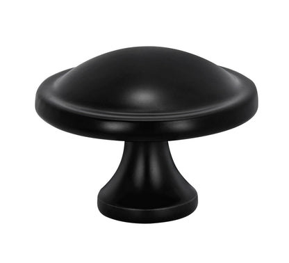 Banqin 10 Pack Cabinet Knobs Black Round Mushroom Hardware Cabinet Knob for Dresser Drawer Diameter 1-1/2 Inch
