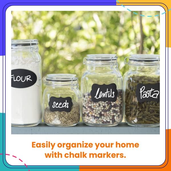 Chalkola 6 White Liquid Chalk Markers - White Dry Erase Liquid Chalk Pens for Chalkboard Signs, Blackboard, Car Window, Glass, Bistro | Variety pack - (3x) 3mm Fine Tip + (3x) 6mm Bold Size Ink Marker