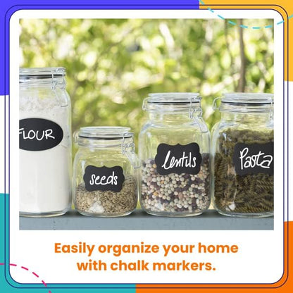 Chalkola 6 White Liquid Chalk Markers - White Dry Erase Liquid Chalk Pens for Chalkboard Signs, Blackboard, Car Window, Glass, Bistro | Variety pack - (3x) 3mm Fine Tip + (3x) 6mm Bold Size Ink Marker