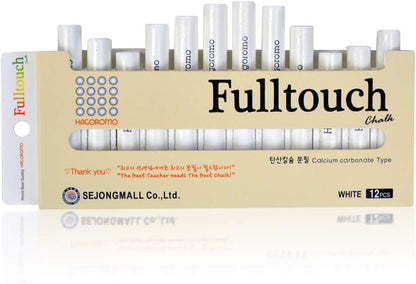 Hagoromo Fulltouch Color Chalk 1 Box [12 Pcs/White]