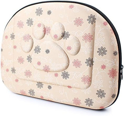 Foldable Pet Dog Cat Carrier Cage Collapsible Travel Kennel - Portable Pet Carrier Outdoor Shoulder Bag for Puppy Dog Cat Small Medium Large Animal (M, Beige)