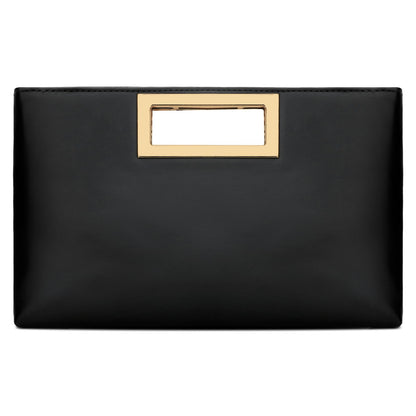 KKXIU Clutch Purse for Women Vegan Leather Evening Bag Formal Handbag for Wedding Party Prom Bridal (Black)