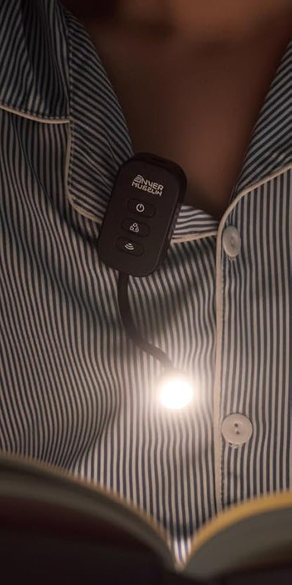 Clip-On Light for Clothes with Portable Case – Book Light, USB Rechargeable LED Lamp for Reading in Bed, Eye-Friendly 3 Color Modes, 3-Level Dimming
