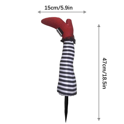 Halloween Witch Legs Yard Stakes 2 Pack 18.5 inch Wicked Witch Legs Halloween Decorations Halloween Witch Legs Props for Lawn Front Door Haunted House Decor