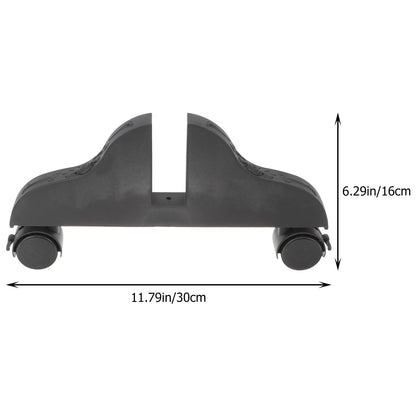 4Pcs Room Divider Base with Wheels, Movable Screen Feet, Locking Mechanism, Versatile for Office Partitions, Home Privacy Panels, Black PVC, 11.81X6.29X3.93In