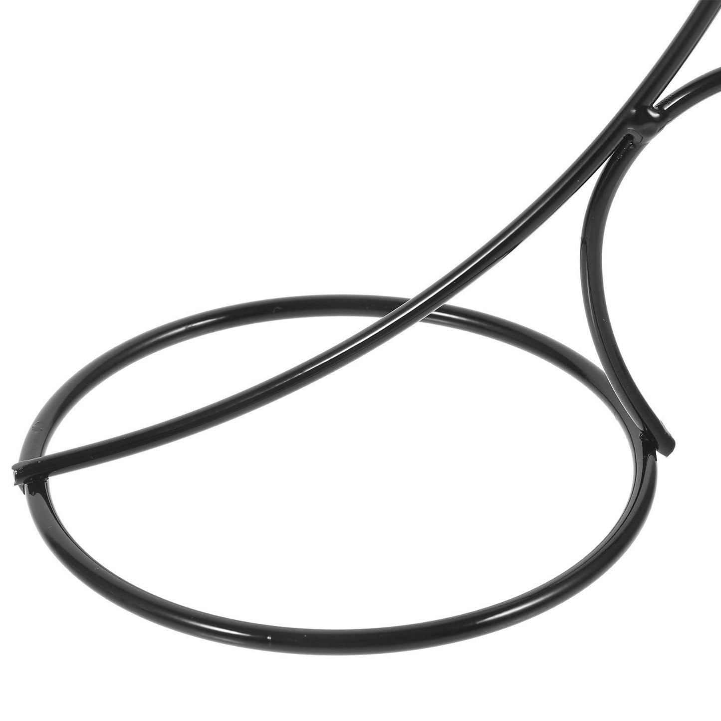 FOMIYES 2pcs Black Iron Hanging Plant Bracket Half-circle Hook Ornament Display Stand Hanging Terrarium Holder for Indoor Air Plants and Miniature Glass Bottles