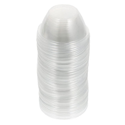 POPETPOP 100 Pcs Plastic Dome Lids - 1.57 Inch Inner Diameter Transparent Hydroponic Plant Caps, Hydroponics Pod Hole Cover for Seedling Clone & Plant Sprouting