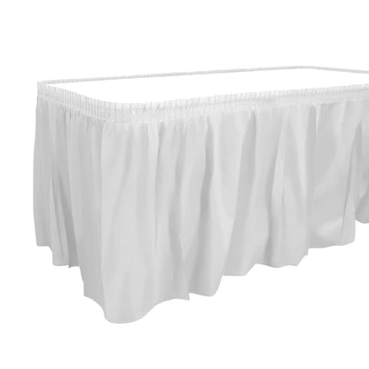 Party Dimensions Plastic Table Skirt, 29-Inches by 14-Feet - White - 6 Pack