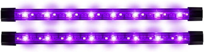 GloFish 10-Inch LED Light Sticks for Fish Aquariums Up to 75 Gallons, 2 Count, with White, Blue and Magenta LED Lights