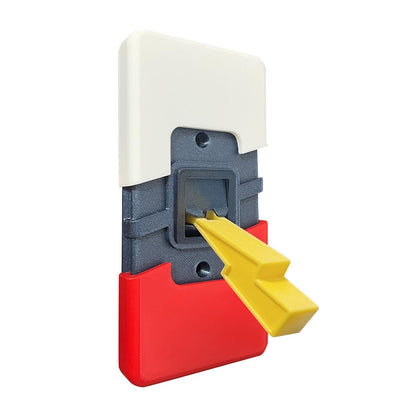 Game Room Light Switch Cover, 1 Toggles Wall Plate, Electricity Lightning Thunder Design, Standard Size for Fans Kids Room Decor, DIY Creative Gifts, RED WHITE