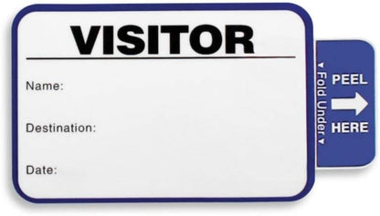 Visitor Log Book, Spiral-Bound Self Expiring Visitor Badges, Guest Register Book, Carbon Copy - 200 Badges