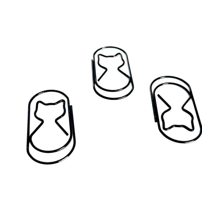 Black Cat Paper Clips 2 inch Cute Large Decorative Fat Paperclips 50pcs 50mm Wide Non Skid Smooth Finish Steel Wire Bookmark Office Home Supply Accessories