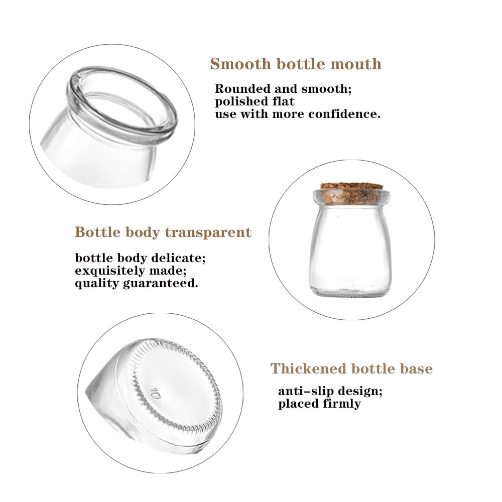 12 Pack 100ML (3.4 oz) Small Clear Glass Bottles with Cork Stoppers, Rope and Blank Cards - Perfect for Wedding Party Favors, Halloween Fall Decor, DIY Crafts, Potions, Spices & Candy Jars