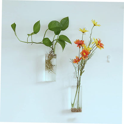 GAROZATION Hanging Glass Flower Vase for Hydroponics Creative Wall Planter Terrarium Container for Home and Plant Watering Unique Design for Bedroom and Room