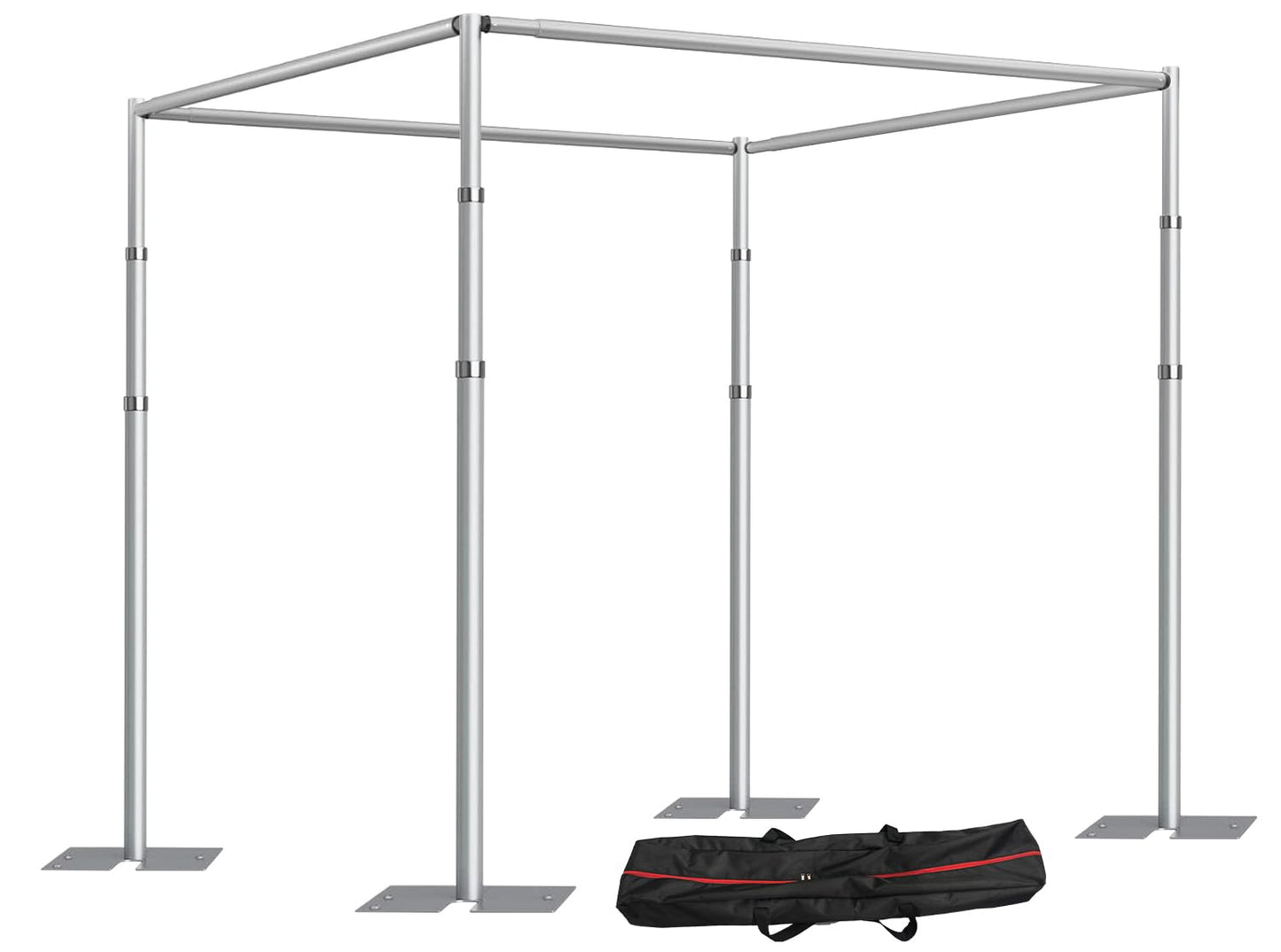 10ft Square Backdrop Stand Heavy Duty, 10Ft Tall x 40Ft Wide Adjustable Pipe and Drape Photo Background Support Kit, Adjustable Metal Frame with Flat Base for Wedding Birthday Party Decorations