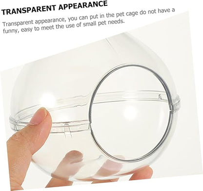 Transparent Hamster Sand Bath Box Small Dust Bath Container for Chinchillas Small Pets Easy to Observe for Bathing Playing Suitable for Hamster Cage Accessories