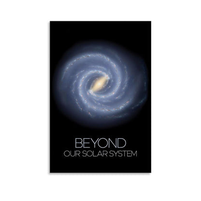 Milky Way Galaxy Wall Art 16x24 Inch Unframed– Spiral Galaxy Astronomy Poster Print, Space Science Decor for Classroom, Kids Room, Home Office, Science Gift for Students & Teachers