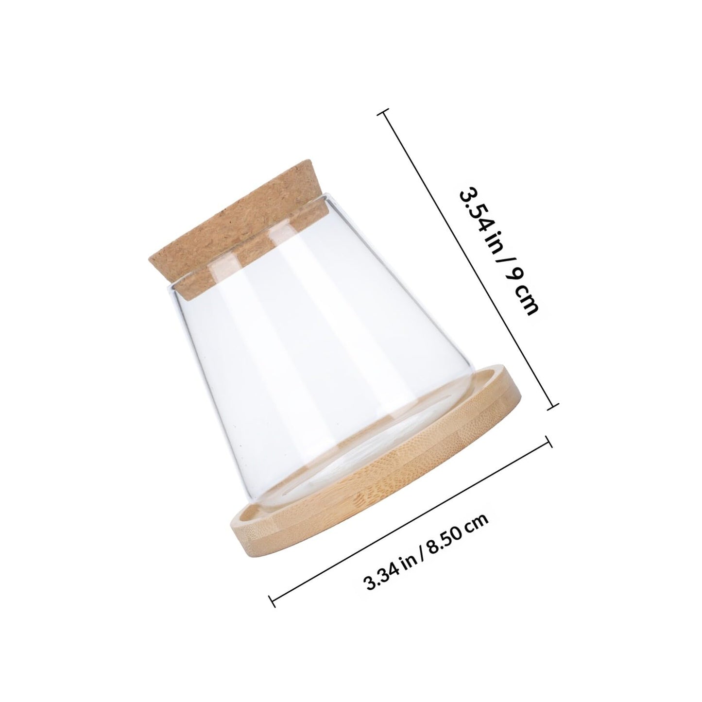 Beaupretty Hydroponic Glass Vase with Wooden Stand, 1-Set Ecological Bottle for Plant Propagation, Home and Office Gardening Terrarium Planter