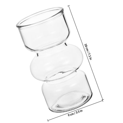 TOYANDONA Glass Flower Vase Decorative Centerpiece for Home and Wedding Decor, Gourd-Shaped Glass Vase for Floral Arrangements and Plants Terrarium, Desktop Flower Holder