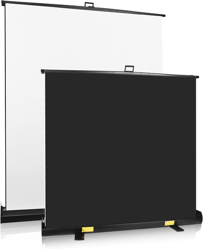 EMART Collapsible Chromakey Panel, 2-in-1 Black White Screen Backdrop, Portable Photography Background with Auto-Locking Frame for Photo Studio Video Live Streaming Photoshoot Zoom Gaming