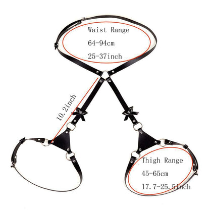 Women's garter belt Leather Thigh harness Punk Leg Belts lingerie Bar Carnival Party Cosplay outfits Accessories