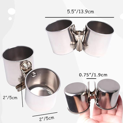 halinfer Front Zipper Opening Bird Carrier Backpack and Clamp Cups