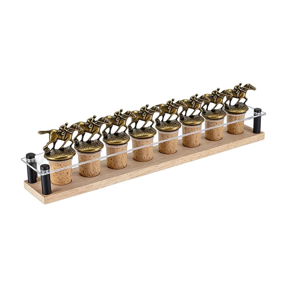 BENECREAT Stopper Display Stand, Whiskey Cork Display, Bourbon Cork Stopper Display, Bourbon Stopper Holder for Decoration Christmas Birthday Halloween Gifts 15.6x2.5x2.1inch