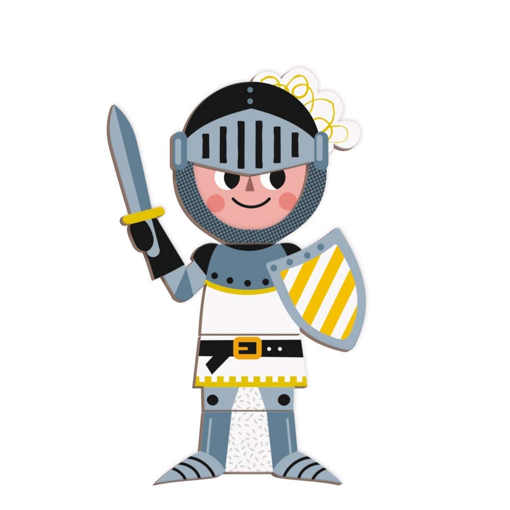 Janod - MagnetiBook 45 pc Magnetic Boys Costumes Dress Up Game - Travel Entertainment - Encourages Imaginative Play - Boosts Creativity and Confidence - Enhances Fine Motor Skills