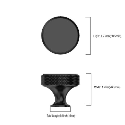 Coinkoly 10 Pack 1-1/5"(30mm) Matte Black Knurled Cabinet Knobs for Dresser Kitchen Knobs for Cabinets Single Hole Cabinet Pulls Hardware