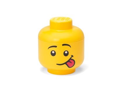 Room Copenhagen, Lego Storage Heads Stackable Storage Container - Buildable Organizational Bins for Kid’s Toys and Accessories - 6.30 x 6.30 x 7.28in - Small, Silly, Holds 250 Bricks