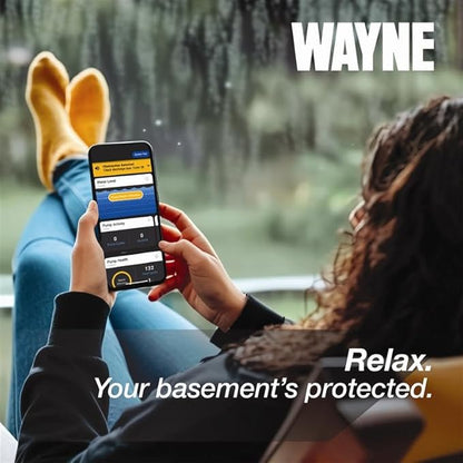 WAYNE HALO50 Smart Sump Pump – ½ HP Stainless Steel Basement Protection Pump, Up to 5,100 GPH – Digitally Connected Flood Protection with App Monitoring – Quiet Operation