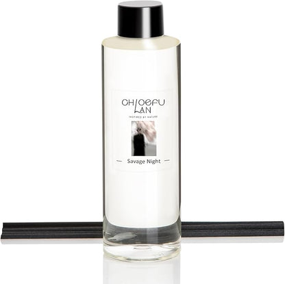Savage Night Scented Oil Diffuser Refill 6.76 fl oz Natural Scented Oil, Woody Aromatic Home Fragrance for Daily Use, Air Freshener, 0% Alcohol, Blend to Promote Sleep & Relieve Stress