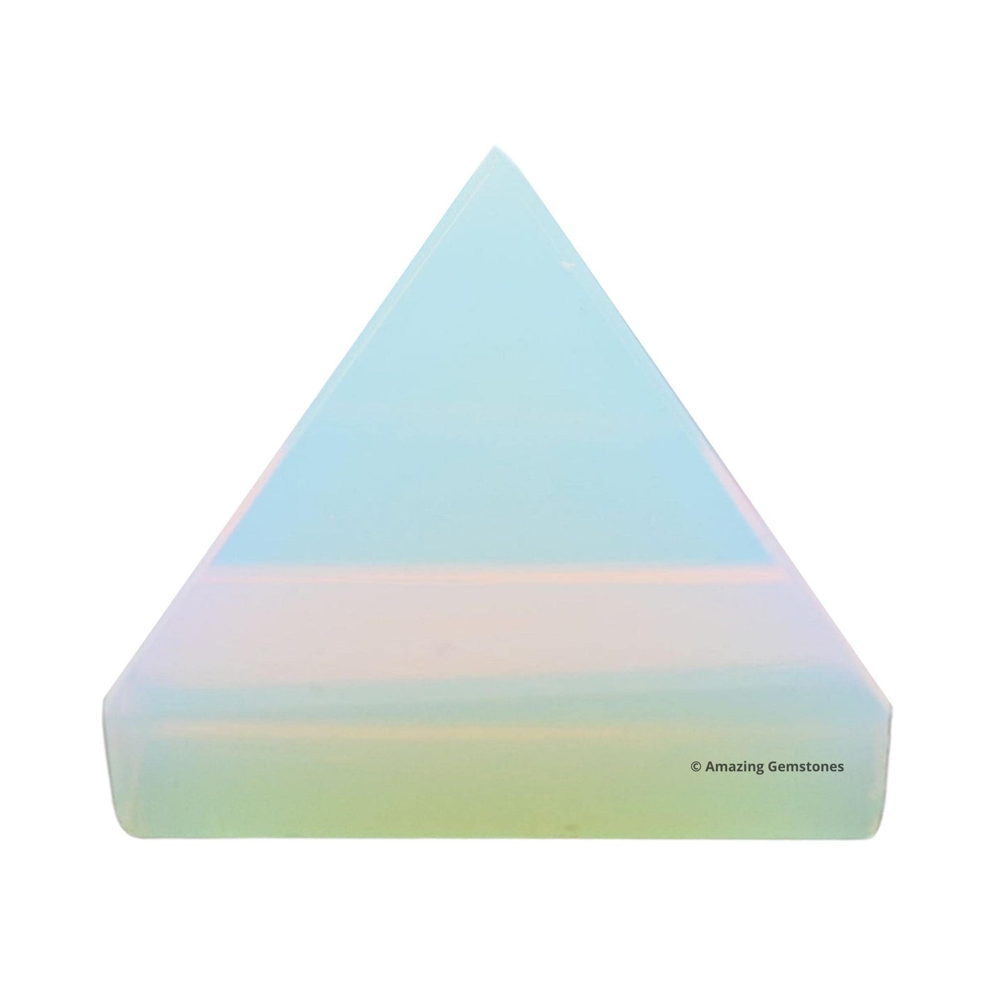 Amazing Gemstone Opalite Pyramid Crystal Healing Stones - 1" Great Pyramid Figurine of Natural Stone Pyramid for Meditation, Reiki, Chakra Balancing and Crystal Pyramids Grid