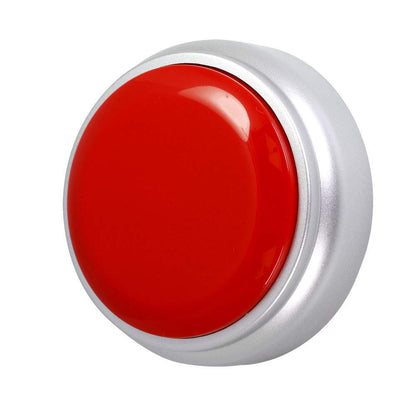 Recordable Button Voice Recording Button Dog Buttons for Communication Game Buzzer 30 Seconds Recordable Answer Buzzers Funny Gift for Office Home (Silver)