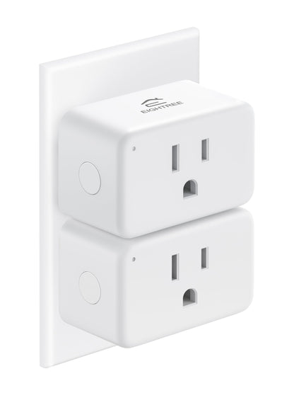 EIGHTREE Smart Plug 15A, Smart Plugs That Compatible with Alexa & Google Home & SmartThings, No Hub Required, Smart Outlet with Remote Control, Timer & Schedule, 2.4GHz WiFi Only, 4 Packs