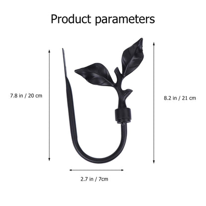 Curtain Holdbacks Curtain Wall Hooks Wall Mounted Curtain Drapery Tiebacks Heavy Duty Vintage Leaves Curtain Holdbacks for Home Office Bedroom Kitchen Black Brass