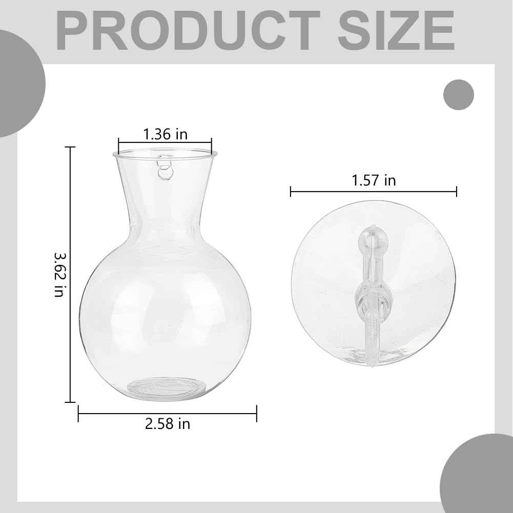 Doodlream 8 PCS Window Hanging Propagation Stations, Glass Water Planting Vases with Suction Cups, Window Wall Hanging Hydroponic Plant Terrariums for Pothos Ivy Herbs, Indoor Home Garden Decor