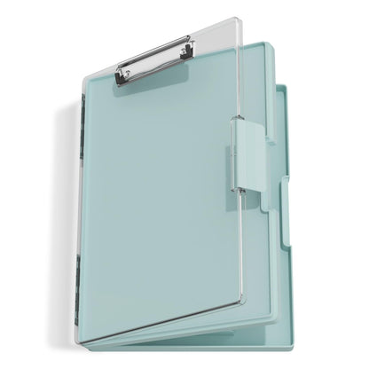 Hongri Clipboard with Storage, Green 8.5 x 11 Folder Nursing Side Opening, Heavy Duty with Dual Compartment, Smooth Writing for Teachers, Classroom, Size 13.3 x 9.4 x 1.5 in, Office & School Supplies