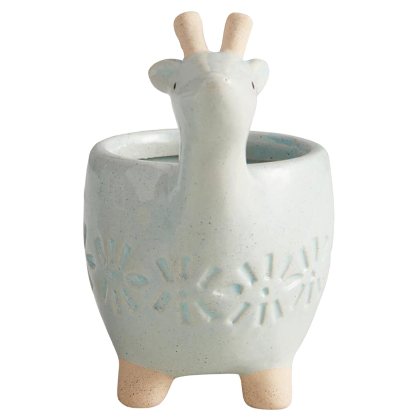 Needzo Mini White Deer Planter, Planters Pots for Succulents, Cute Animal Decorations, Unique Gifts for Plant Lovers, 4.7 Inches