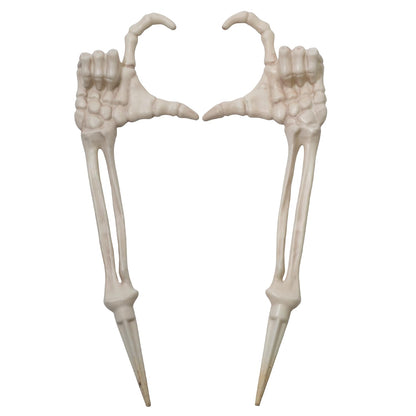 Seasons Halloween Skeleton Stakes Decorations, Love Pose 2 Piece Hands Arms with Lawn Stakes for Outdoor Yard Garden Graveyard Haunted House Decor