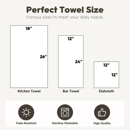 Artoid Mode Black Pumpkin Ghost Halloween Bar Kitchen Towels, 12x24 Inch Quick Dry Microfiber Cloth Dish Towels for Kitchen Drying Set of 2