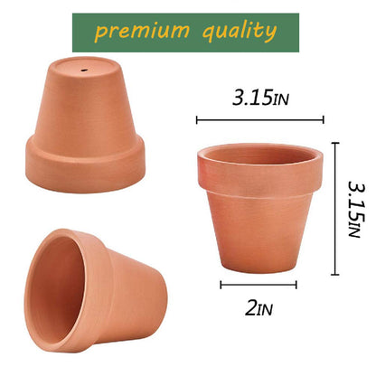 Kosrtuny 3 Inches Terracotta Clay Pots Pack of 26 pcs- Pottery Fleshy Flower Planter with Drainage Hole，for DIY Home and Office Desktop/Windowsill/Ornament Decoration Wedding
