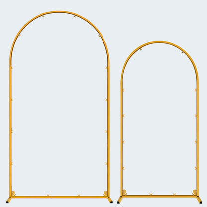 Hemmotop Glod Metal Arch Backdrop Stand Set of 2, 7.2ft and 6ft