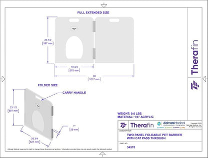 Pet Barrier (2-Panel (Cat Pass Through))