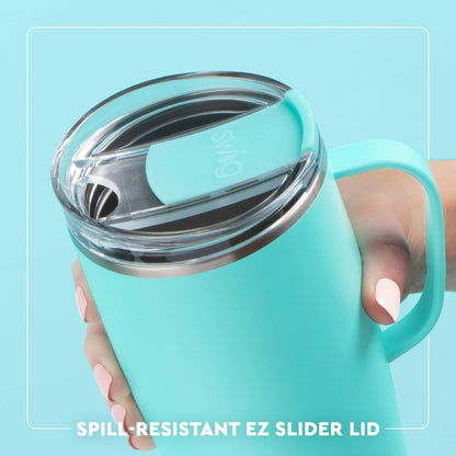 Swig Life 22oz Travel Mug, Halloween Insulated Tumbler with Handle and Lid, Travel Coffee Mug, Cup Holder Friendly, Stainless Steel 22 oz Tumbler, Reusable Insulated with Lid (Candy Corn)