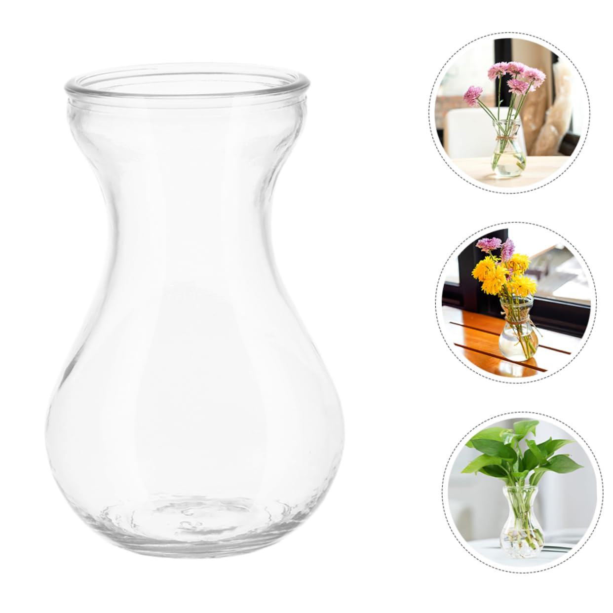 Hemobllo 5Pcs Desktop Glass Planter Decorative Vases for Home Office Unique Terrarium Design for Flower Arrangement Plant Display for Tabletop Shelf Decor