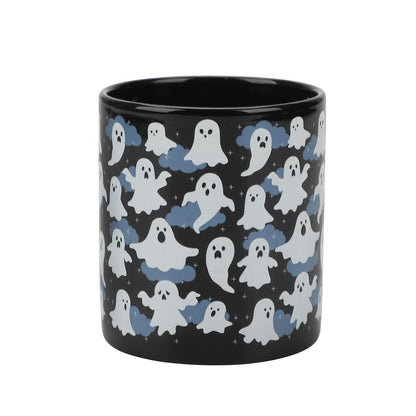 Bioworld Halloween Ghosts & Scary Icons 2-Pack 16 Oz Ceramic Mugs