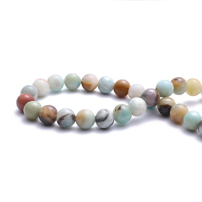 BEADIA Natural Amazonite Jade Stone Round Loose Semi Gemstone Beads for Jewelry Making 4MM 89PCS