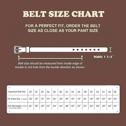 Fabio Valenti Men's Handmade Genuine Leather Belt 100% Cowhide Classic Fashion Design, red, (wine red)