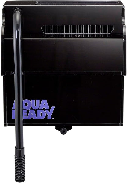 AquaReady Aquarium Power Filter, Customizeable Media Basket, Refugium Light Window, Ultra Quiet Low Profile Design, Includes Media Basket
